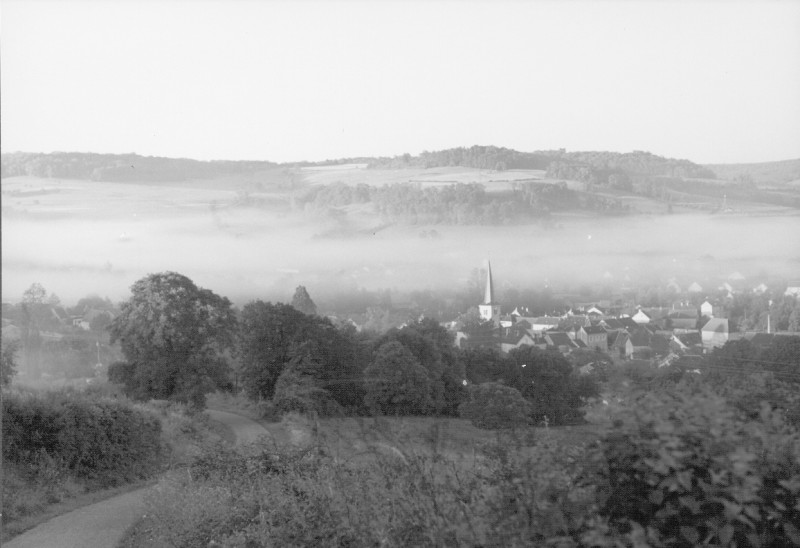 Villy en Auxois in the mist